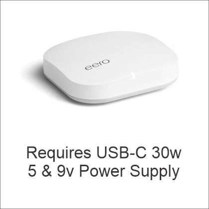 Refurbished Eero Pro Wireless Mesh Router w/ NO Power Adapter <p><b>$50</b> with new fiber order</p><p>includes $10 discount when ordered NOW</p>